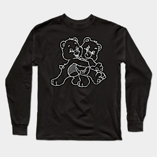 twin bears hugging Long Sleeve T-Shirt